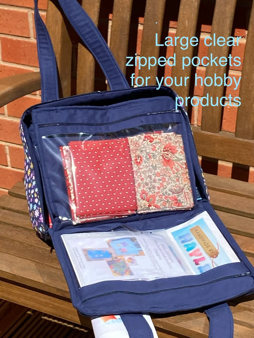 Hobby Bag - Paper Pattern and Instructions - With Free Case Zip While Stocks Last (Colours will vary)