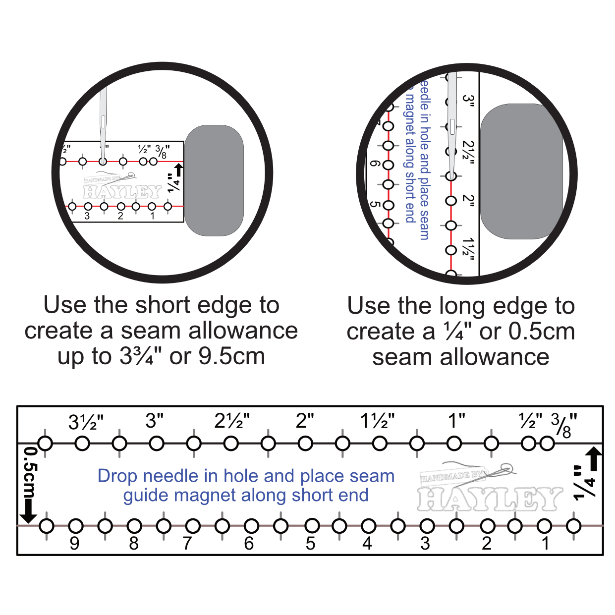 Acrylic Seam Guide and Magnet Bundle