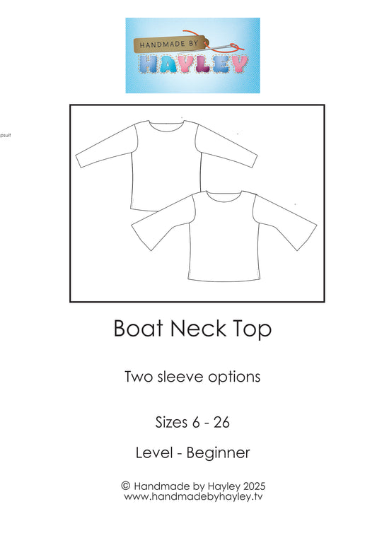 Boat Neck Top Pattern