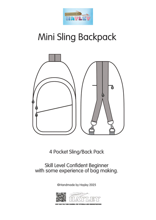 Mini Sling Bag Pattern - Pre Order Dispatched 21 Sept