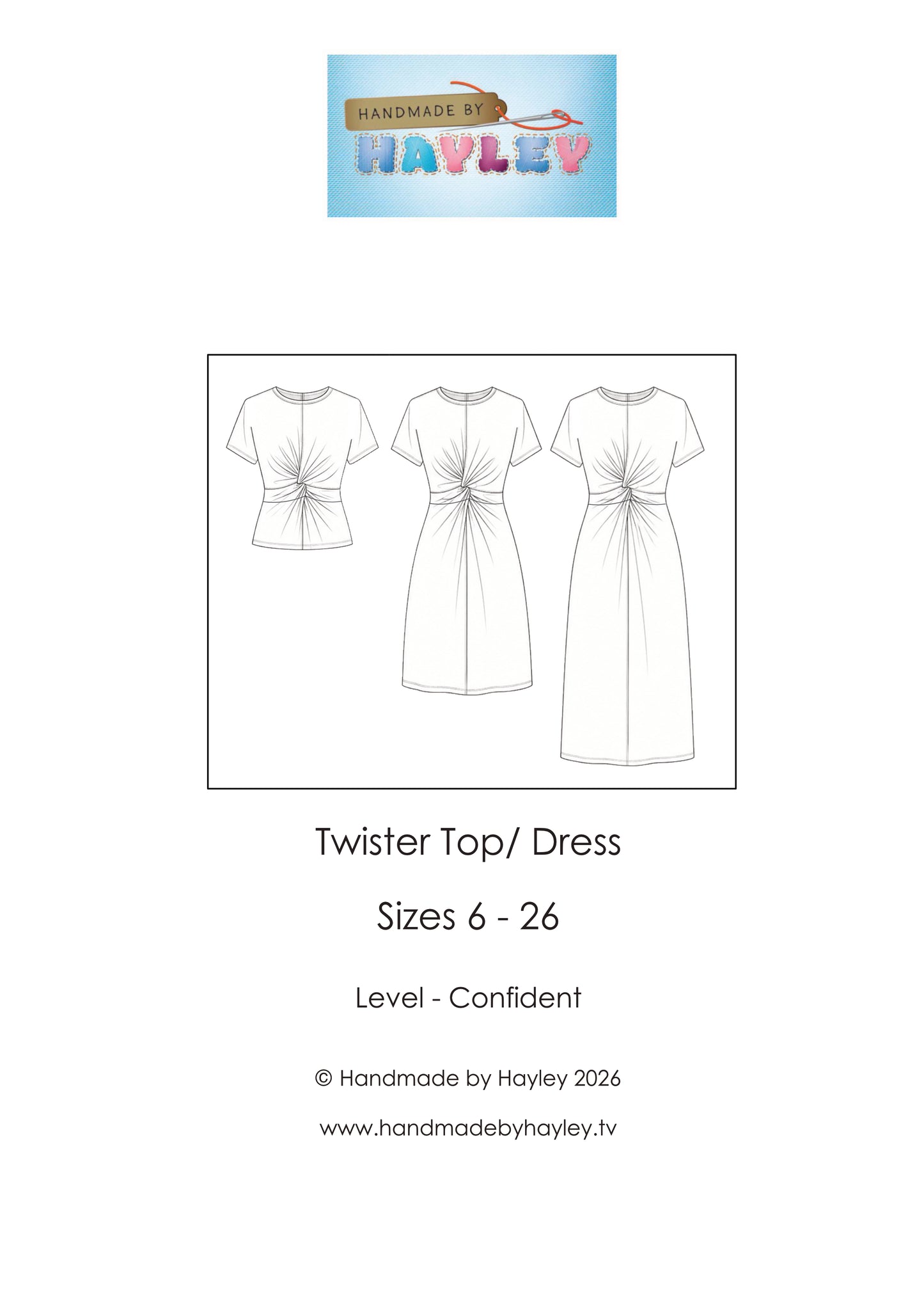 Twister Top/Dress Paper Pattern